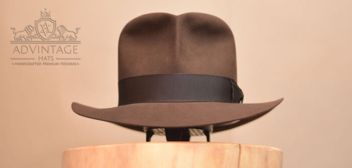 Raider Fedora hat without Turn in True-Sable | adVintage