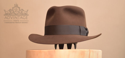 Crusader Fedora Hat in True-Sable with wider Front