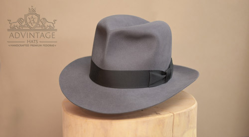 Clipper Fedora hat in Steel-Grey