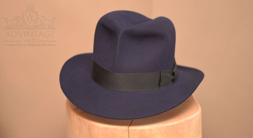 Raider Fedora Hut ohne Turn in Royal-Blue