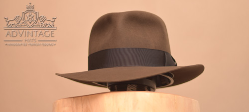MasterPiece Temple Fedora Hat in Sable