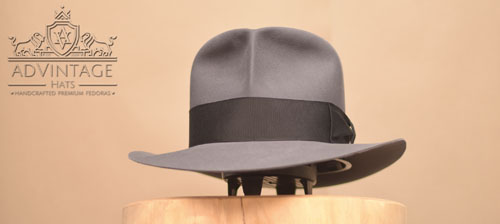 Clipper Fedora hat in Steel-Grey