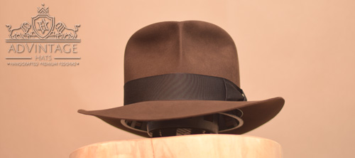 Raider Fedora Hat with Turn in True-Sable