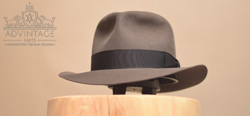 Custom Travel Fedora Hut in Smoke Grey