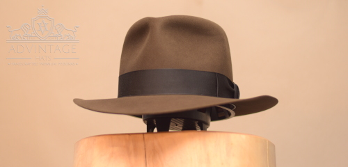 MasterPiece Temple Fedora Hat in Sable