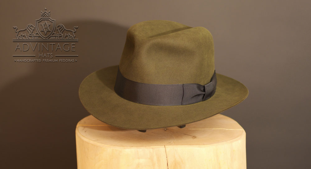 Read more about the article Custom Temple Fedora Hat in Moss-Green