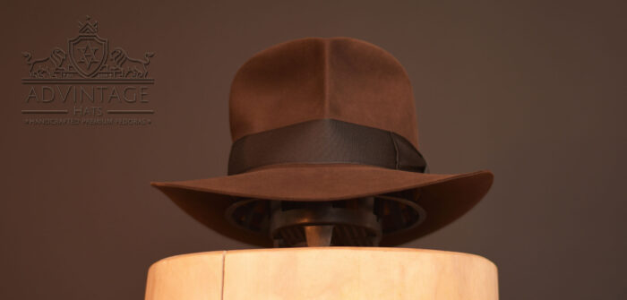 Dezenter Streets of Cairo Fedora Hut in True-Sable und 100% Biberfilz 100x